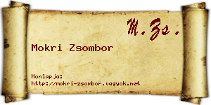 Mokri Zsombor névjegykártya